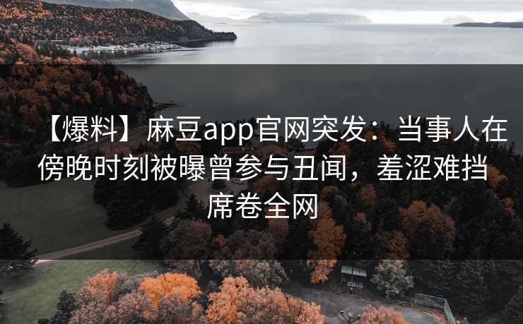 【爆料】麻豆app官网突发：当事人在傍晚时刻被曝曾参与丑闻，羞涩难挡席卷全网
